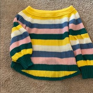 Multi colored striped sweater
